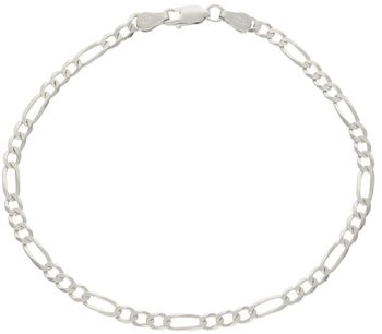 Bransoleta srebrna 925 figaro 3 mm rodowana DIA-BRA-2091R-80-925 3mm. Bransoletka wykonana jest z najwyższej próby srebra 925 o splocie figaro. Bransoletka srebrna o wadze 3,70 gram, długości 21 cm oraz szerokości 3 mm.  (3).jpg